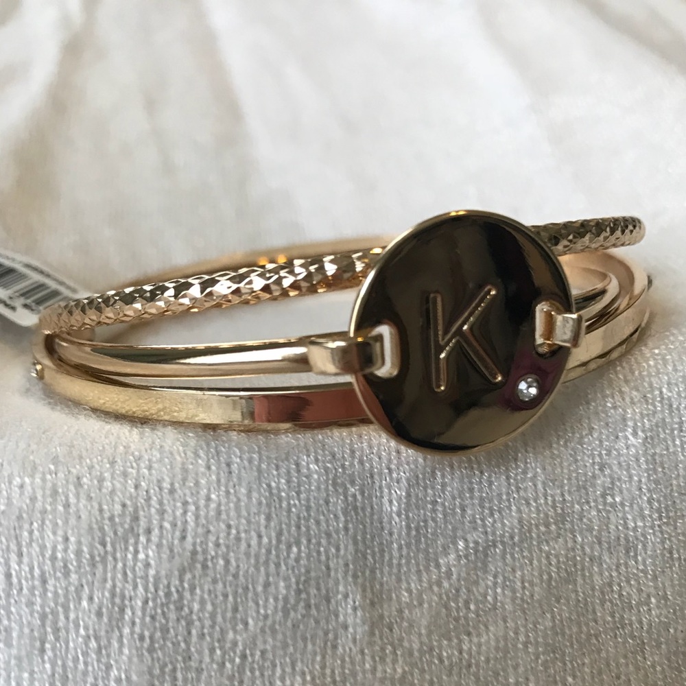 Set of 4 Loft Bangles with “K” Monogram